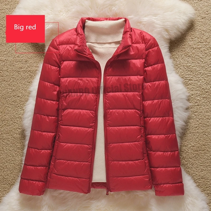 Over Size 5xl 6xl 7xl Women Ultra Lightweight Packable Autumn Winter Warm Jackets 2023 New Arrivals Female Slim Short Down Coat