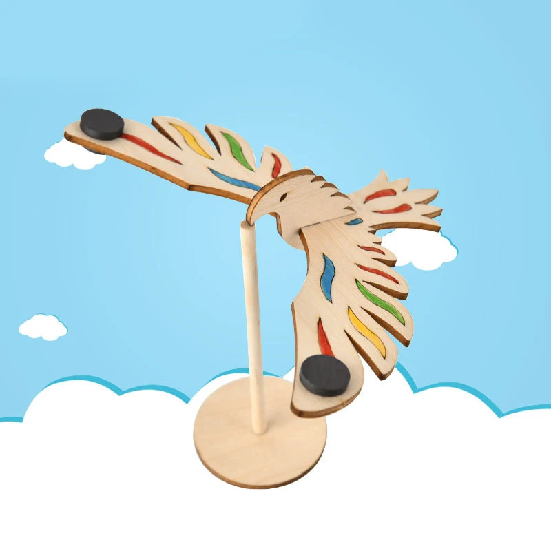 

Creative Diy Wooden Assembled Balance Bird Children's Technology Small Production Gravity Experiment Balance Eagle Puzzle Toys