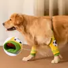 Cartoon Pet Recovery Sleeve Football/Star Pattern Soft Dog Elbow Brace Adjustable Elastic Strap Dog Front Legs Sleeve 2