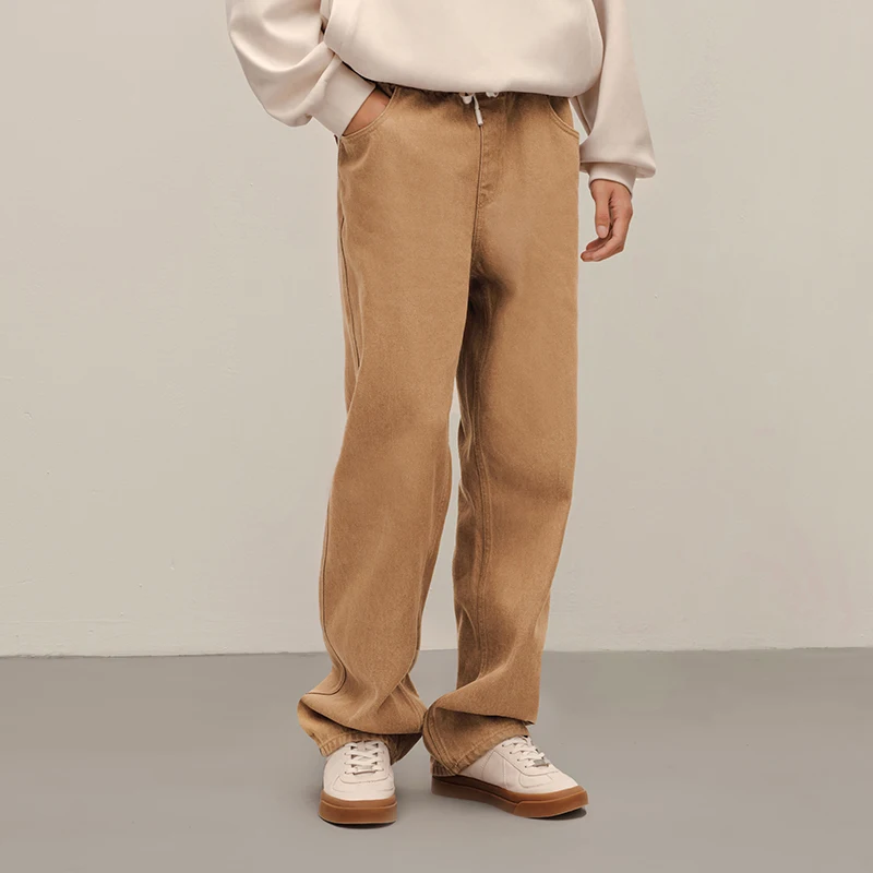 Semir 2023 Men Jeans Autumn New Retro Loose Straight Trousers for Daily Commuting Jeans for Men