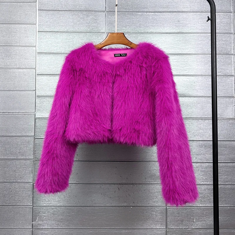 Suéter de lujo de gran tamaño para mujer, ropa de calle holgada de manga larga y cintura alta, chaquetas de invierno para mujer, nuevo
