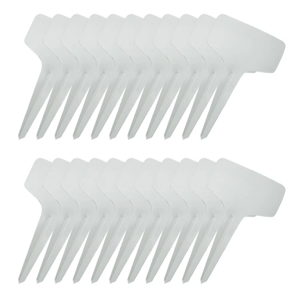 Étiquettes De Jardin 100 Pièces - 6x10 Cm, Plastique Blanc, écriture Au Feutre | Résistantes Aux UV, Imperméables, Réutilisables | Pour Marquer Plantes, Semis, Potager - 11