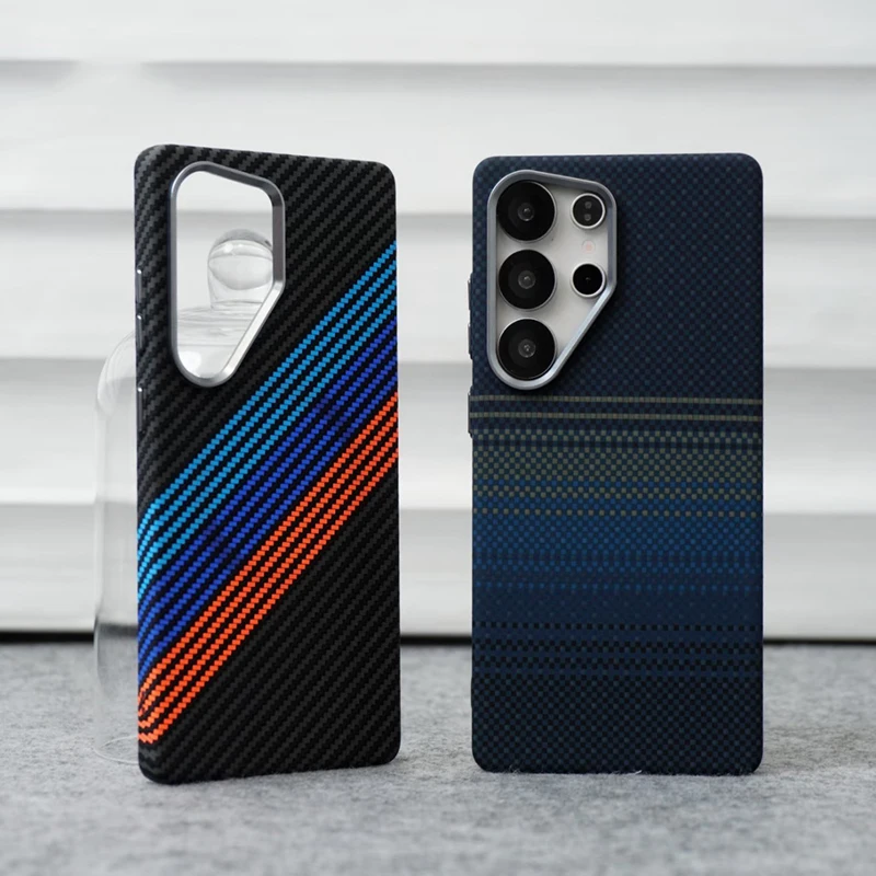 MagSafe-Compatible Carbon Fiber Wireless Charging Case with Alloy Lens Cover