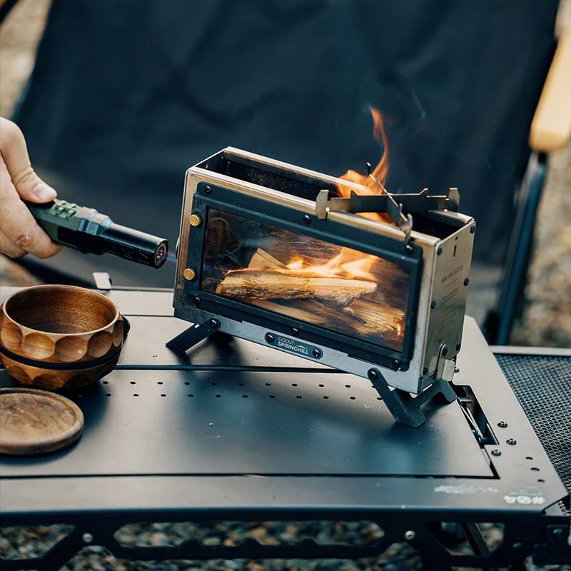 ゴウアウト スプリングヒル ミニ焚き火台 アウトドア キャンプ用薪