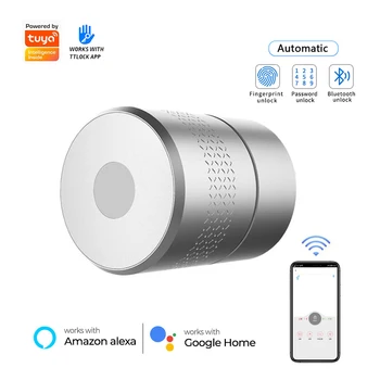 Wehere 스마트 락 M531 TUYA TTlock 지문 리모컨 지지대, 알렉사 와이파이 무선 오리지널 실린더 컷 키 스위치