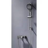 ก๊อกน้ําอ่างอาบน้ําขอบถังห้องน้ําวาล์วผสมร้อนและเย็นปืนสเปรย์อาบน้ําแบบเรียบง่าย 5