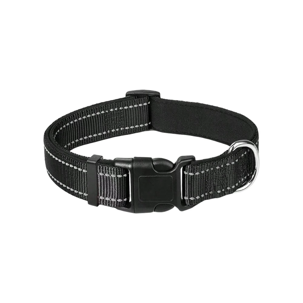 thumbnail image 1 of Collar reflectante para perros, suave, acolchado, transpirable, con rayas de seguridad, ajustable, bonito collar para cachorros, para perros pequeños, medianos y grandes, 1 of 5