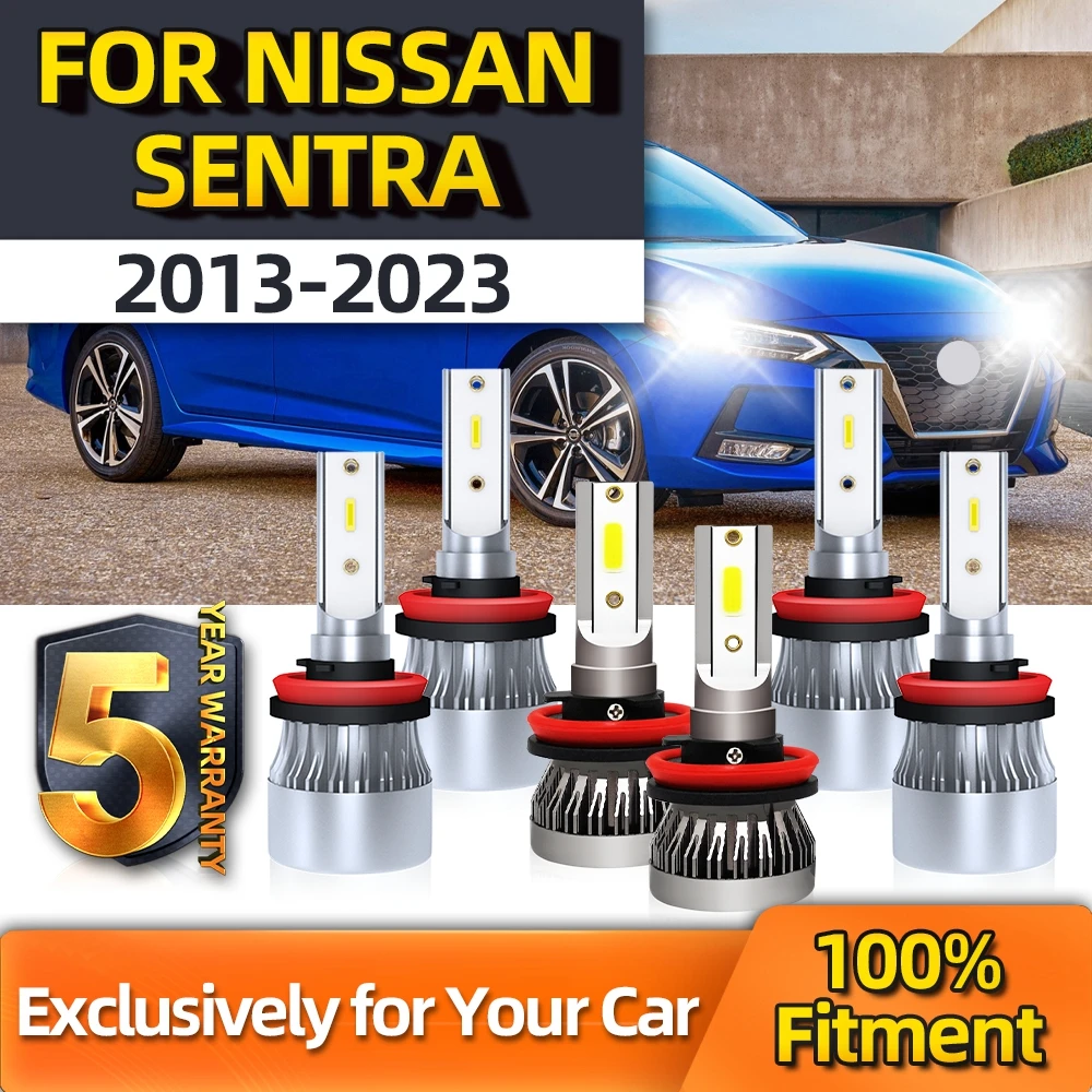 

TEENRAM 6x LED Brightness Car Lamps Kit Fog Lamp H11 12V 24V 6000K High/Low H9 H11 For Nissan Sentra 2013 2014 2015 2016-2023