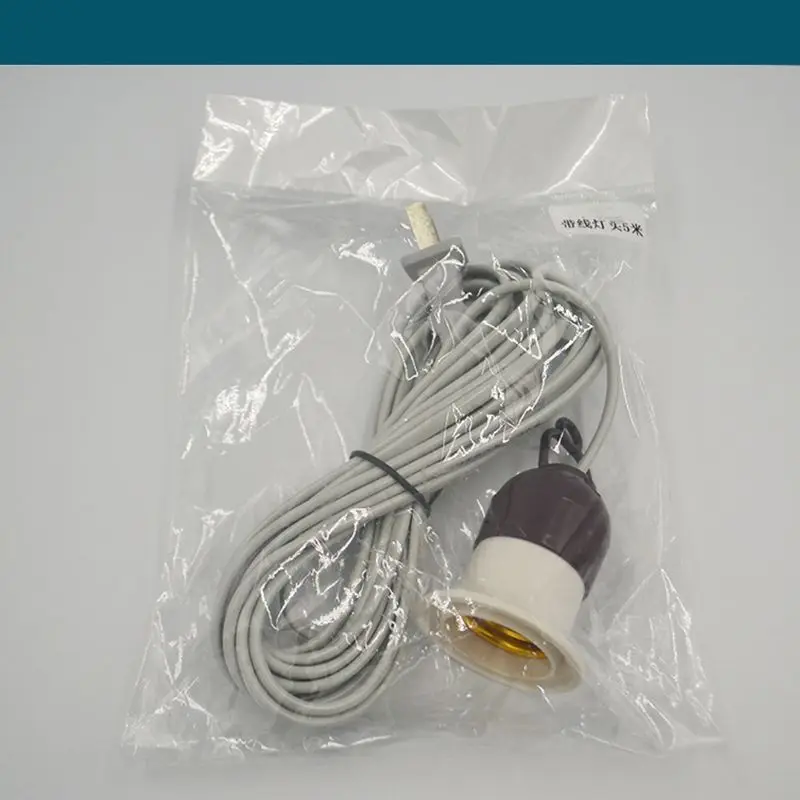 5M Extension Hanging Lantern Pendant Light Lamp Cord Cable E27 Socket with On/Off Switch 2-pin Plug for Kitchen Bedroom Light
