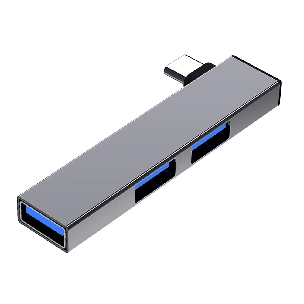 Compact Multiport 3-in-1 USB Hub with High-Speed 5Gbps Transfer