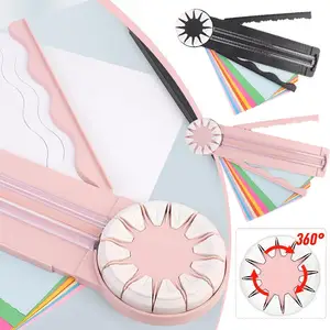 12in1 Paper Cutter 360 Rotary Hand-Cutting Paper Trimmer Multi-Functional Wavy Straight Lines Handheld Craft Paper Cutting Tool