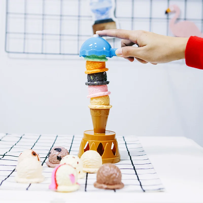 Children Pretend Play Toys Plastic Simulation Ice Cream Building Blocks Early Education Enlightenment Kids Birthday Gifts