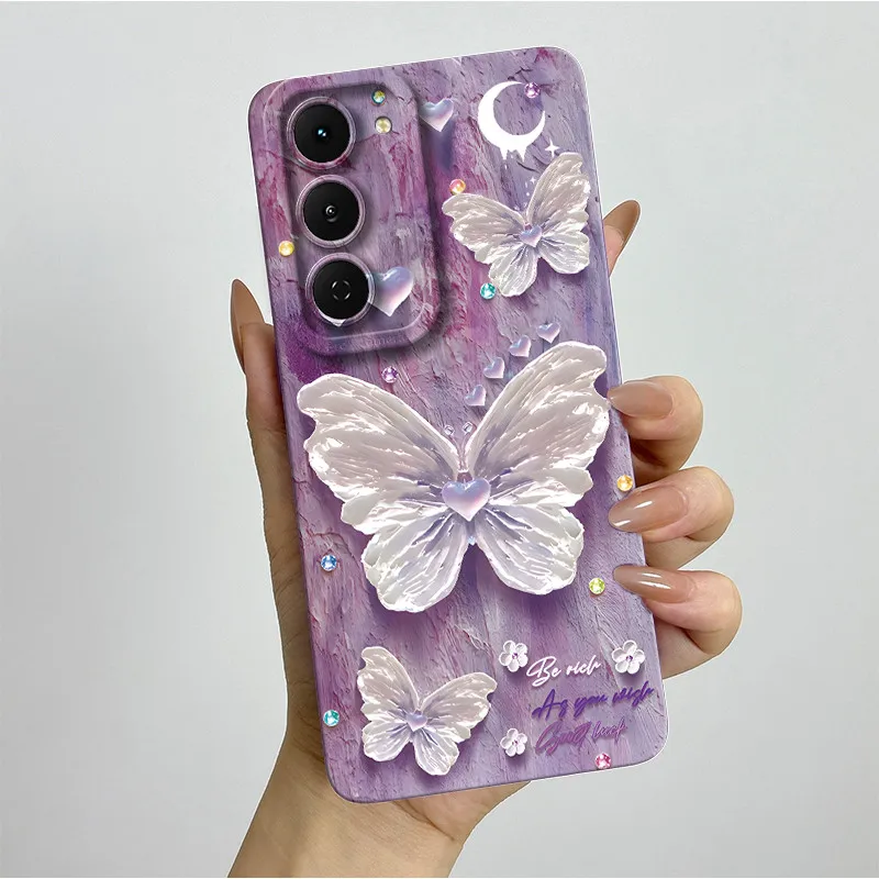 Aesthetic Flowers Slim Liquid Silicone Phone Case - Anti-Drop Protective Soft Cover