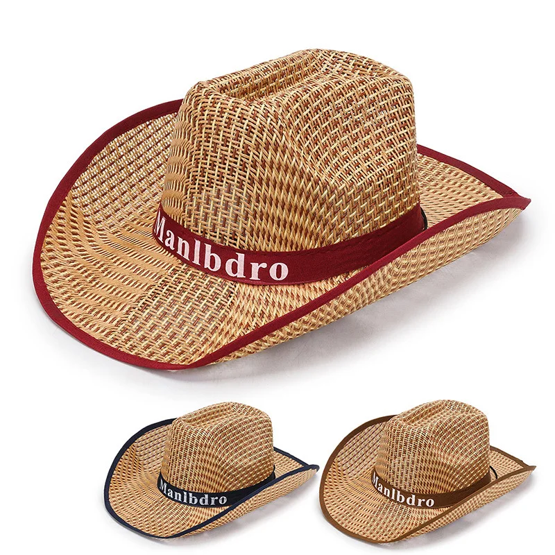 

Outdoor Straw Hats Men Summer Beach Western Cowboy Hats Men Sun Hat Sun Visor