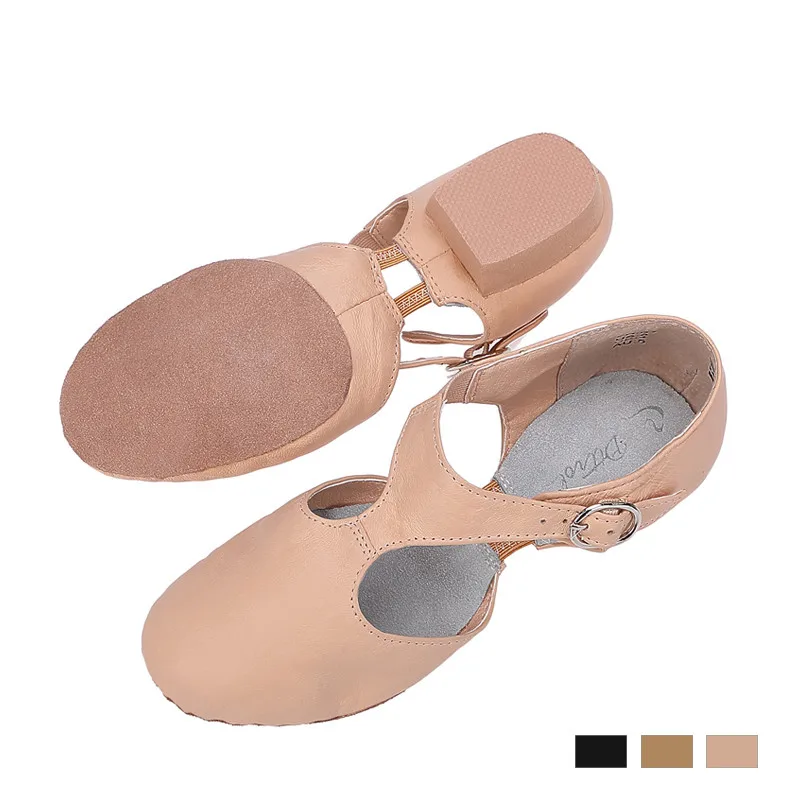 Wimen's Genuine Leather Shoe Child Adult Teachers Professional Sandals China Women's Jazz Dance Sandal Shoes dance shoes