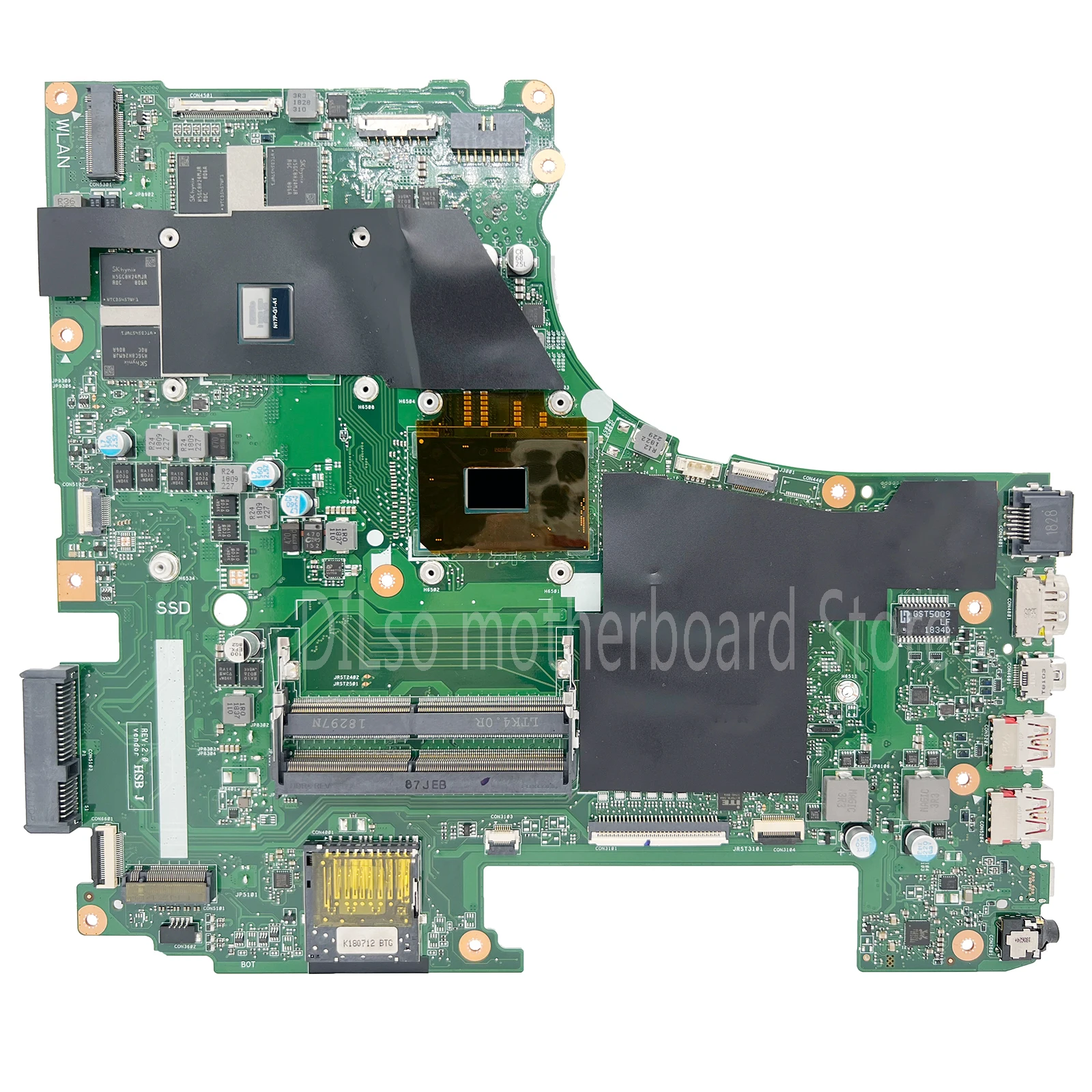 KEFU GL753VD Mainboard For ASUS ROG Strix GL753V GL753VE FX73V ZX73VD Laptop Motherboard GTX1050-2GB/4GB I7-7700HQ work 100%!!!
