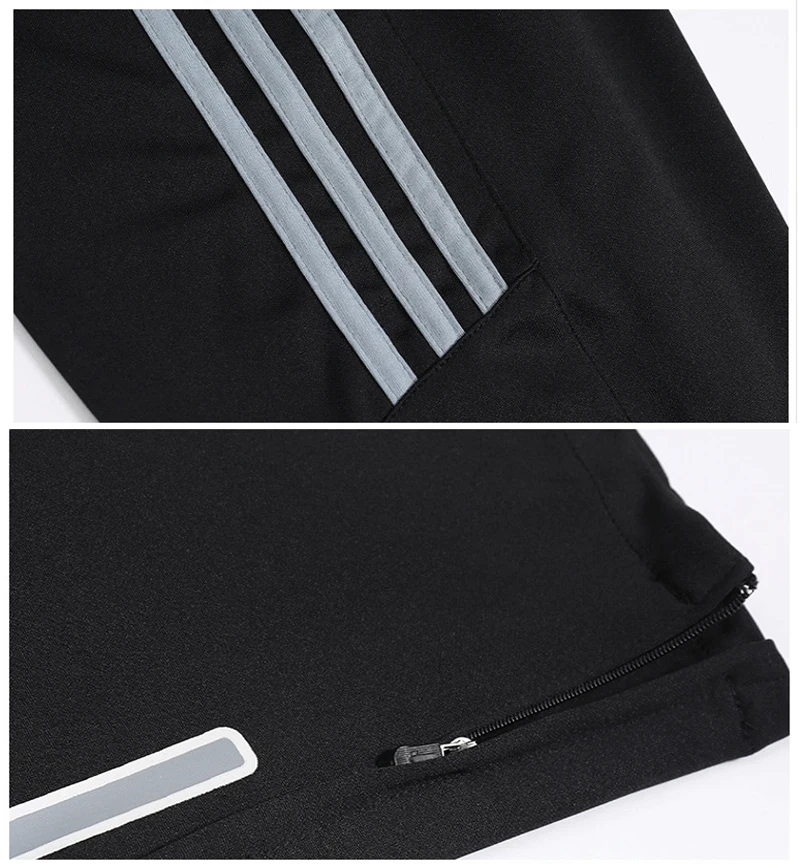 Running Pants Soccer Pants Quick Dry Mens Sports Soccer Football Training Pants With Zipper Pockets Running Jogging Long Pants