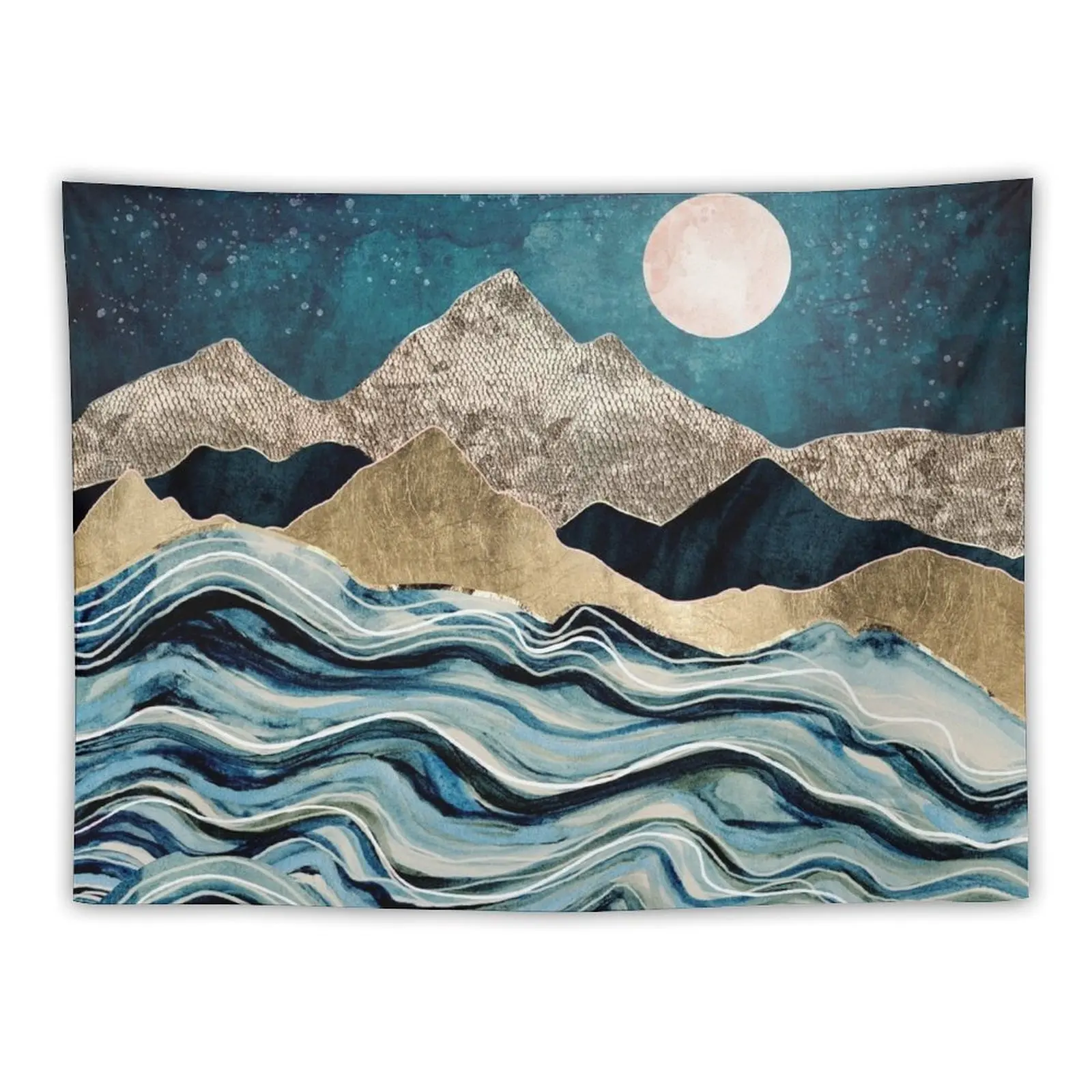 

Indigo Sea Tapestry Funny Home Decorations Aesthetic Outdoor Decoration Tapestry