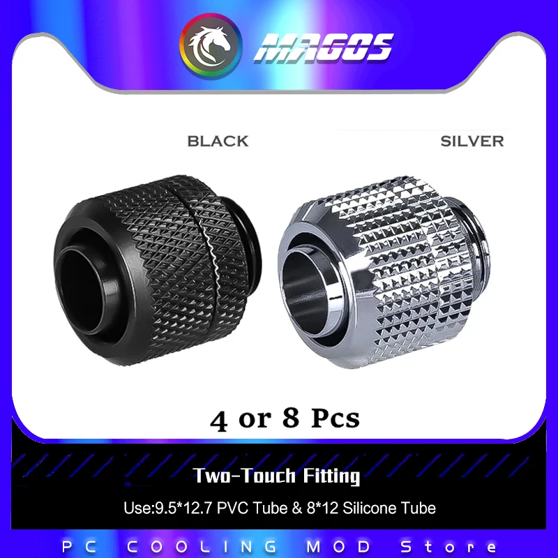 Raccordo Per Tubo Morbido Da 8 Pezzi 9.5X12.7Mm Utilizzato Per Il Sistema Di Raffreddamento Ad Acqua Del Computer Con Tubo Flessibile Da 3/8 ''Fai Da 