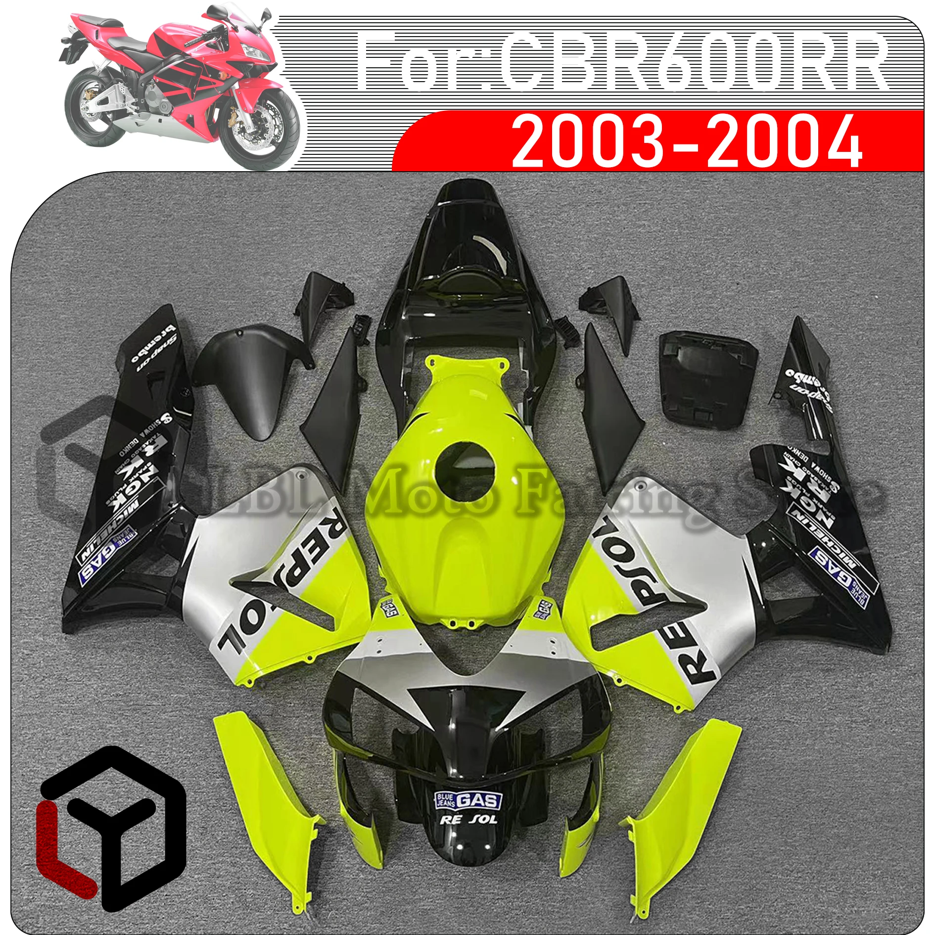 

For HONDA CBR 600RR CBR600RR F5 2003 2004 Motorcycle Fairings Injection Mold Painted ABS Plastic Bodywork Kit Sets