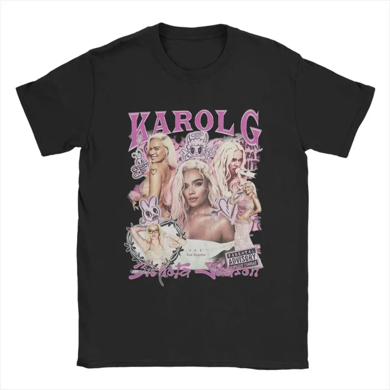 

Bichota Season Karol G Men T Shirt Novelty Tee Shirt Short Sleeve O Neck T-Shirt Pure Cotton 4XL 5XL Tops