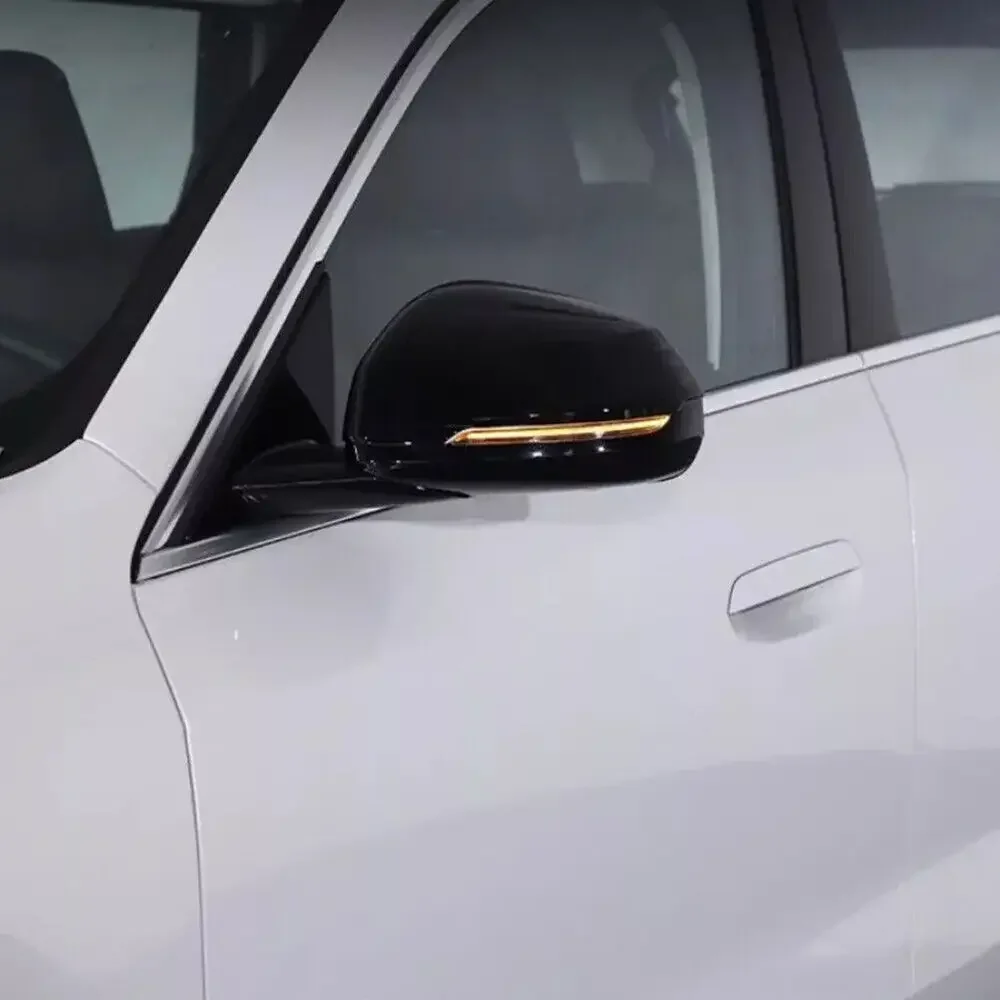 LHD BMW X1 IX1 X2 IX2 U11 U12 U10 2023 2024용 2PCS 사이드 미러 커버 윙 캡 도어 트림 자동차 장식 액세서리