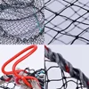 1Pcs Folding Round Nylon Mesh Metal Frame Collapsible Crayfish Crab Fish Trap Net Shrimp Lobster Cage Fishing Tackle Accessory 4