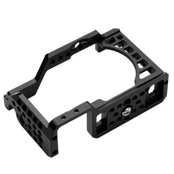Gabbia per fotocamera per Sony A6100 A6300 A6400 A6500 Accessorio Custodia per Vlog Staffa portatile Scarpa fredda Microfono Supporto per luce a LED Video Rig