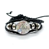 Witch Knot Pagan Wheel of The Year Theme Bracelets Pentagram Protection Star Amulets Glass Dome Leather Bracelet Bangle Gift 1