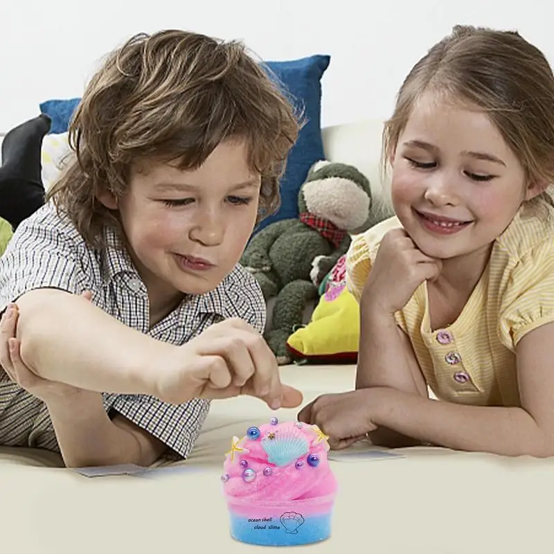 Slime Kit Fluffy Slime Jelly Glim-mer Antistress Slime Parent-child Interactive Multi-function Flexible