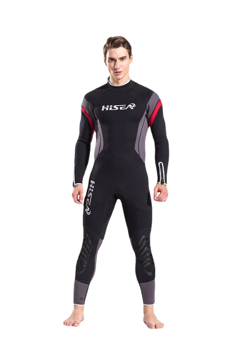 Diving Suits Hisea Men 3mm Neoprene Diving Suit Swimming Wetsuit Surf Triathlon One-piece