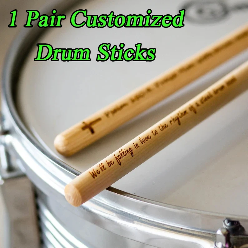 Personalized DRUMSTICKS Engraved Drum Sticks Drummer Gifts Him Dad Boyfriend Men Son Husband Musician Band Drums