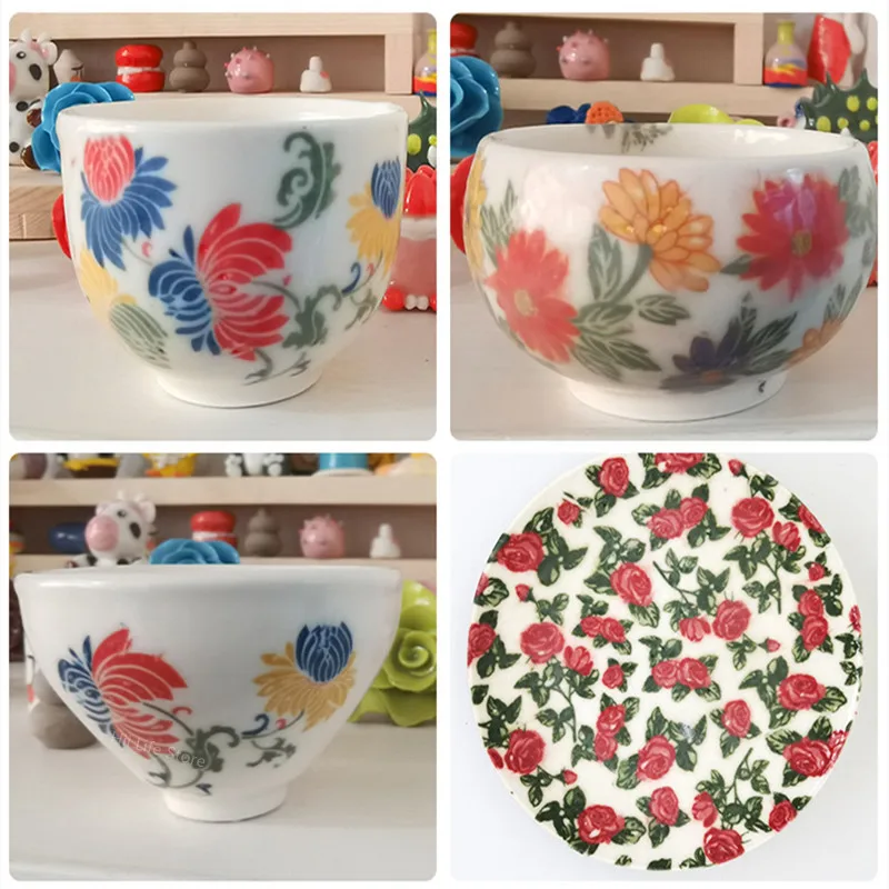 Pottery Ceramics Clay Transfer Paper Underglaze Colored Decal Flower Paper Jingdezhen High Temperature Firing DIY Stickers ceramic transfer paper