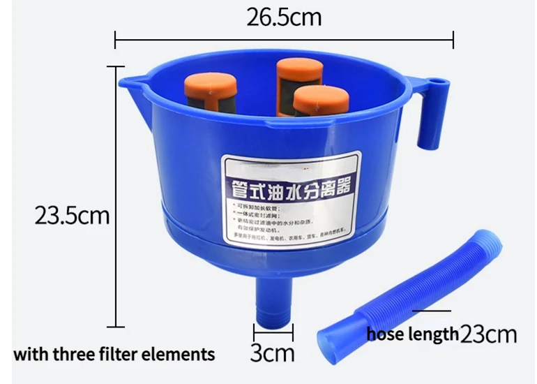 Brandstoffilter, trechter scheiding olie en water, filter versleutelde Brandstoffilter, trechter scheiding olie en water, filter versleutelde