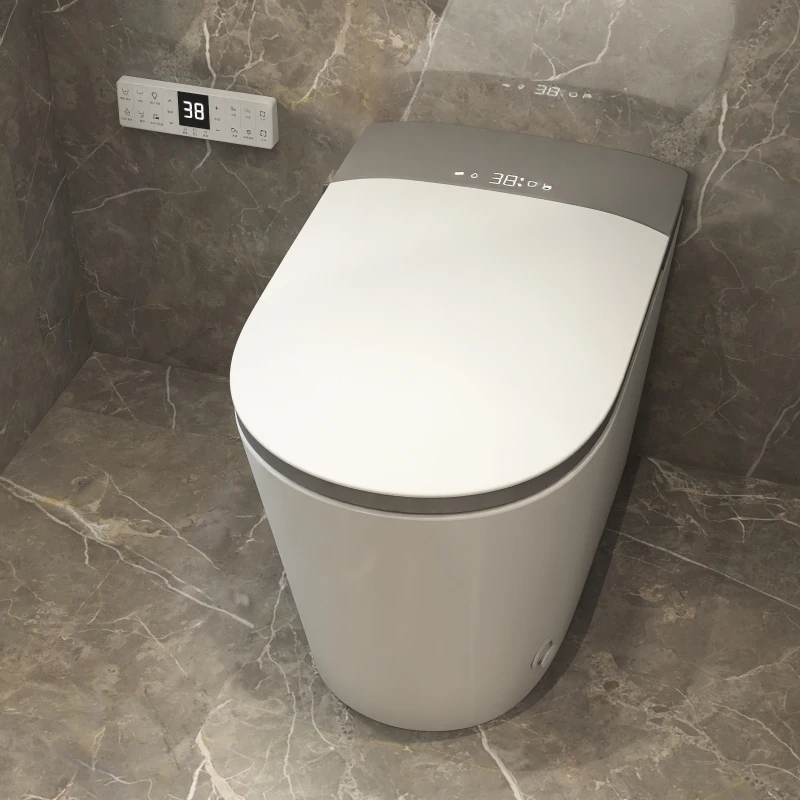 Smart Bidet Toilet Seat with Heated Auto-Open Cover Baby Washing Seat Floor-Mounted Installation Type
