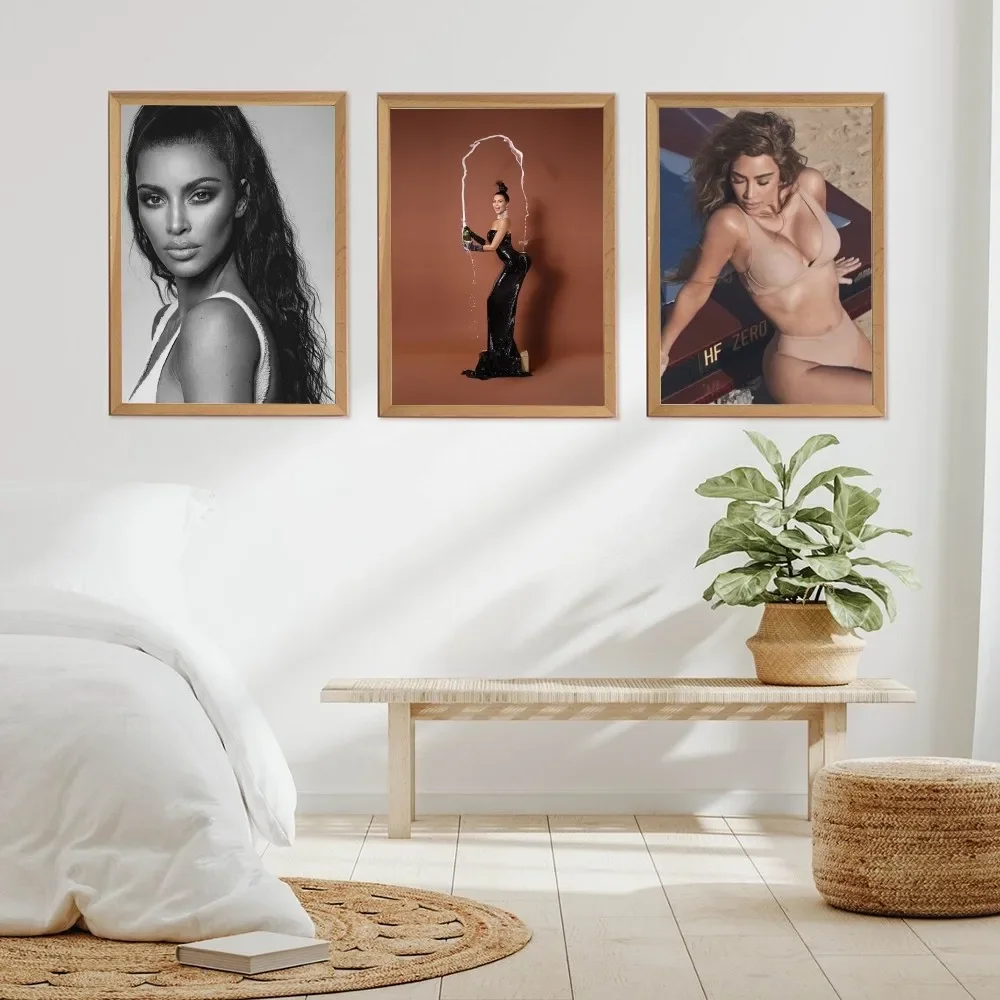 

Kim Sexy K-Kardashian Poster DIY Poster Kraft Paper Vintage Poster Wall Art Painting Study Stickers Big Szie Wall Painting