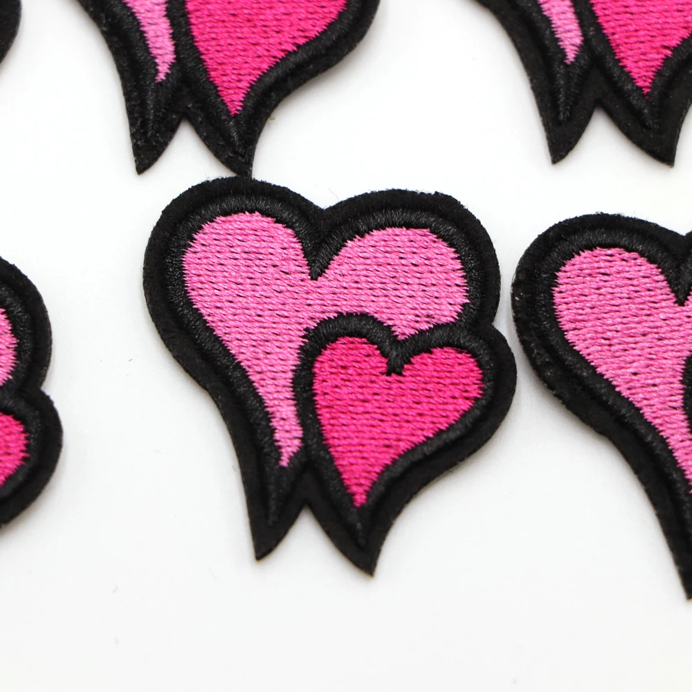 SUPVOX 2 Pezzi Cucire su Patch Appliques Paillettes Cuore Toppe