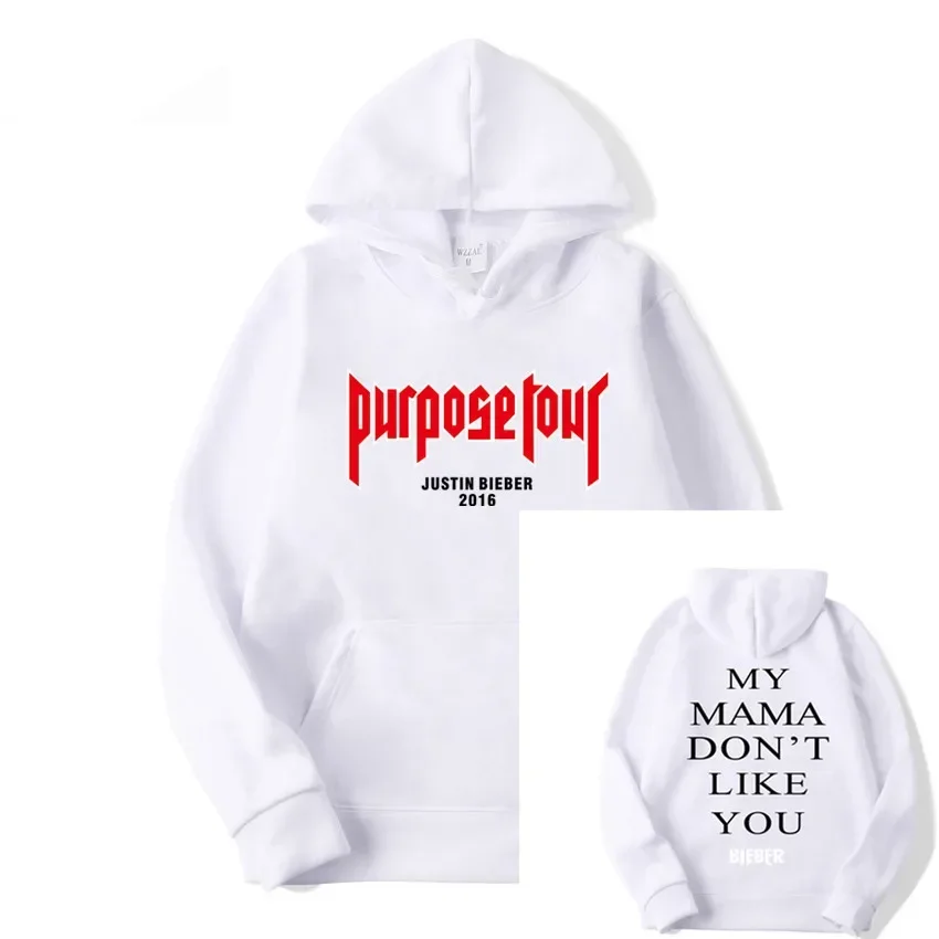 Fashion Brand Design Justin Bieber Purpose Tour Hoodies Pullover