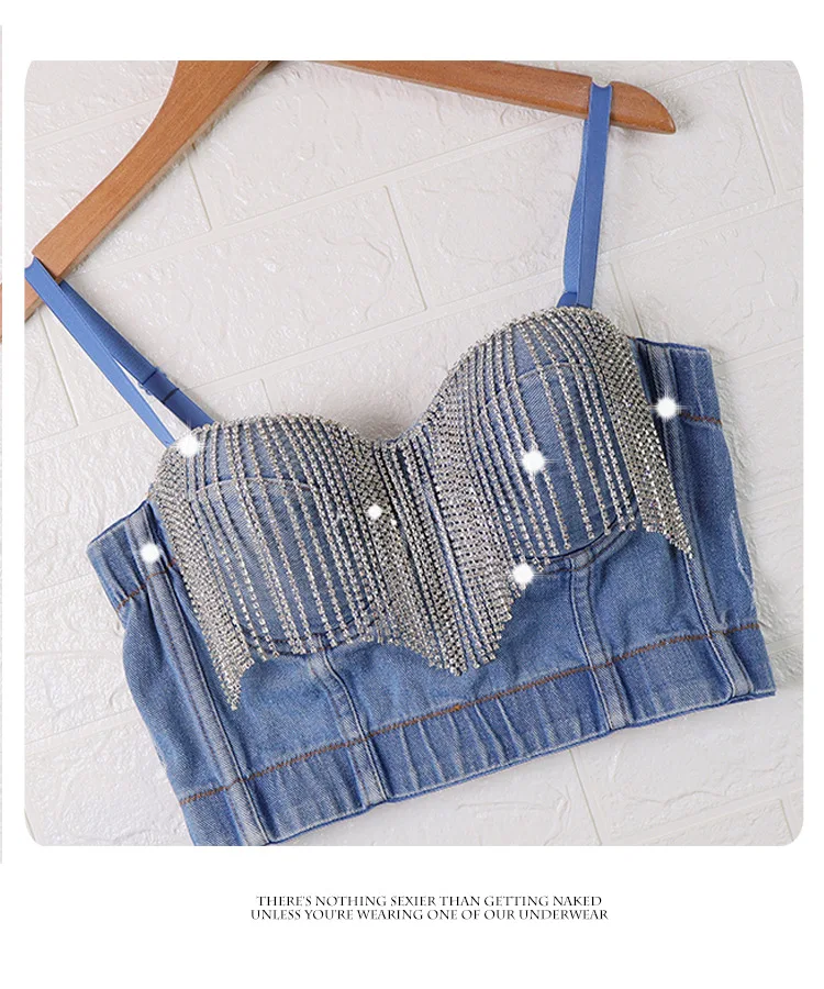 新品:CALNAMUR GLITTER DENIM RIBBON BUSTIER CALNAMUR ｜ カルナムール | Shop release 🎀🌙 GLITTER DENIM