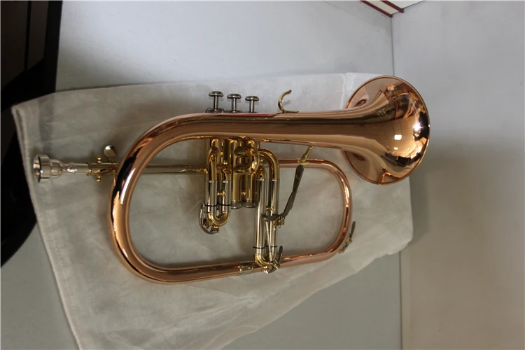 Gold lacquer Flugelhorn Phosphor copper body Tone Bb