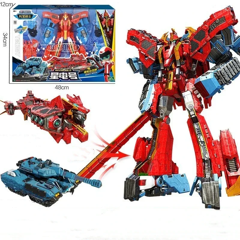 Anime Action Figures 2 IN 1 Galaxy Detectives Tobot Transformation Robot to Car Toy Korea Cartoon Brothers Anime Tobot Deformation Car Tank Toys