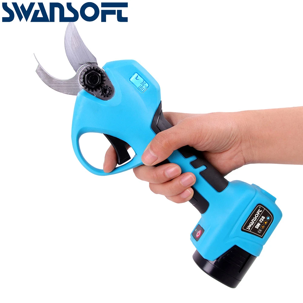 16.8V Cordless Electric Pruning Shears With 2PC Battery 28MM Max Cutting Efficient Fruit Tree Branch Cutter Secateur Garden Tool 4