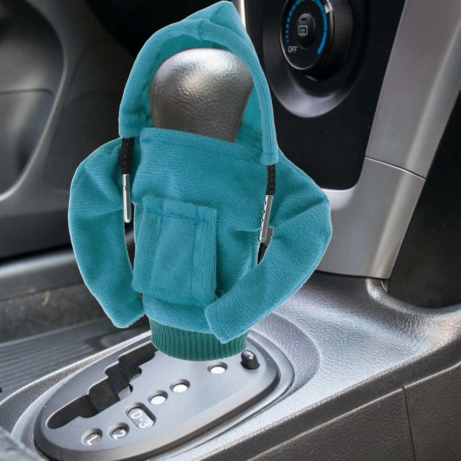 

2xAutomotive Gear Knob Cover Funny Hoodie Cool Shifter Knob Hoodie Cover Blue
