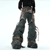 LUZHEN Jeans Men Detachable Splicing Design High End Streetwear Wide Leg Denim Trousers Personalized High End Pants 2025 LZ8202 4