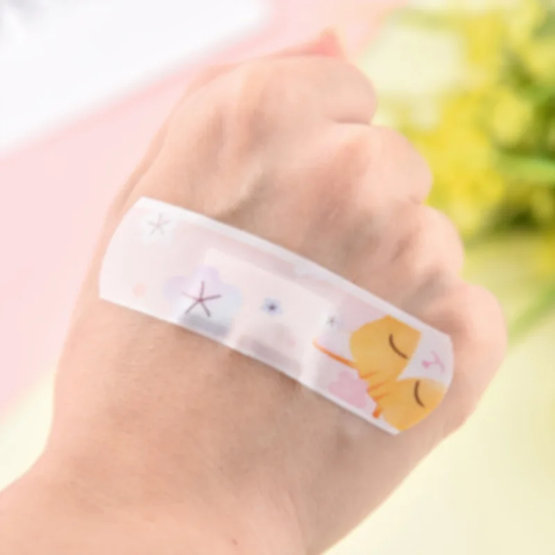 20pcs/lot Kawaii Cartoon Dinosaur Pattern Self-adhesive Band Aid Hemostasis Bandages Dressing Patches Tape Plaster for Children