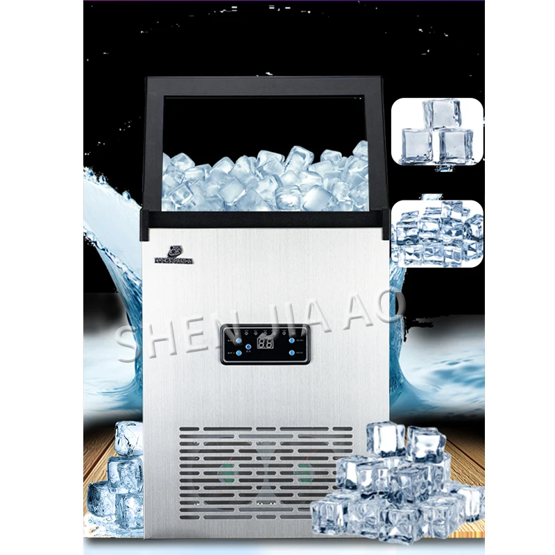 70KG/days 110-220V Ice machine commercial ICE MAKER small tea shop/bar/large capacity household/automatic ice making machine 1pc 5