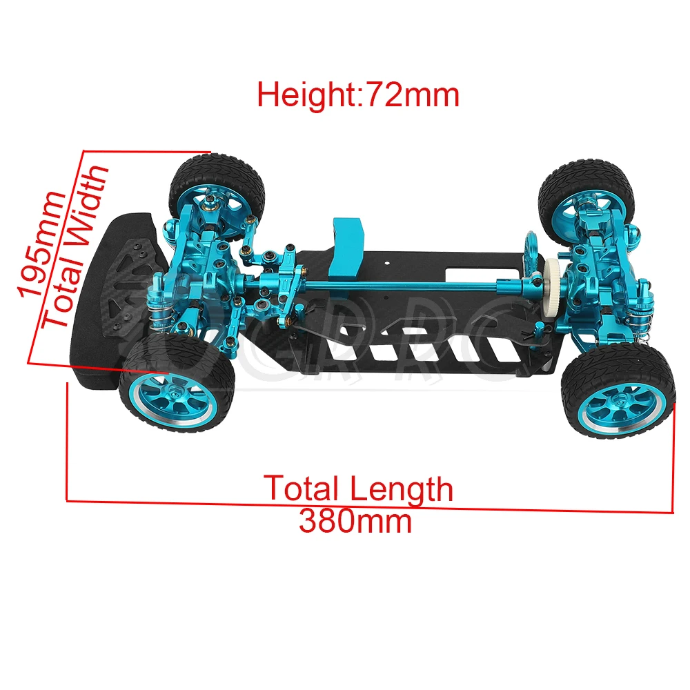 Tamiya RC Chassis カーボンファイバー Metal Alloy & Carbon Fiber Frame Chassis with Shock