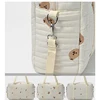 New Newborn Baby Care Diaper Bag Mommy Maternity Shoulder Bag Embroidery Quilted Stroller Diaper Storage Organizer Large Handbag 3