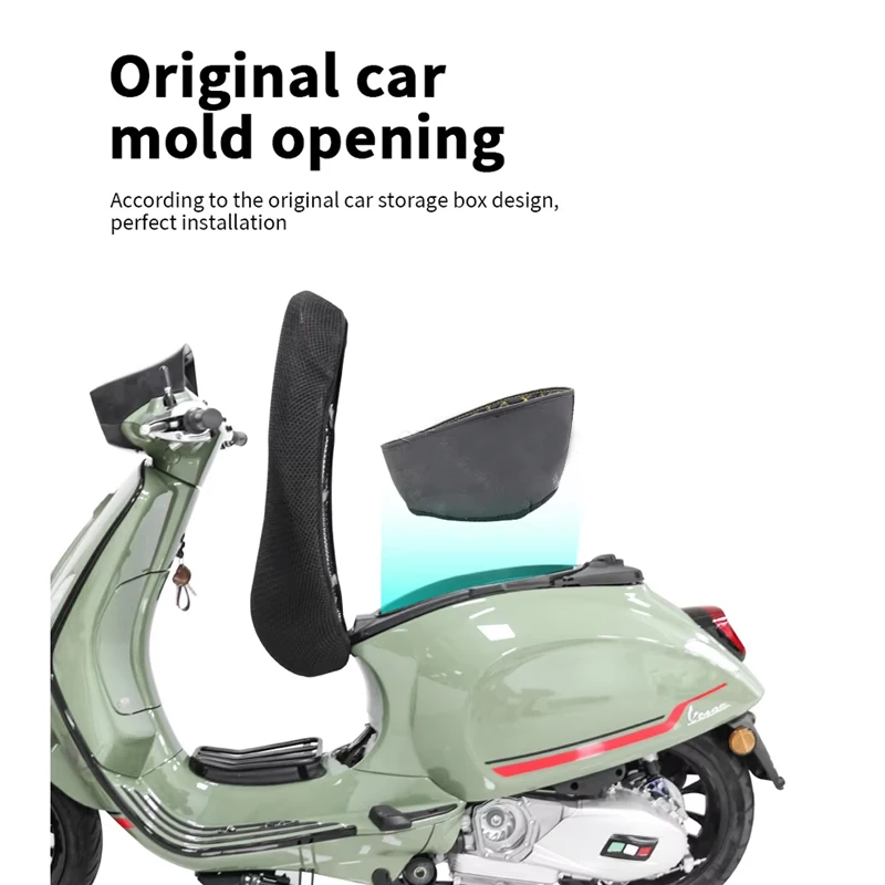 Vespa Motorcycle Storage Box Liner - Luggage Tank Cover & Seat Bucket Pad