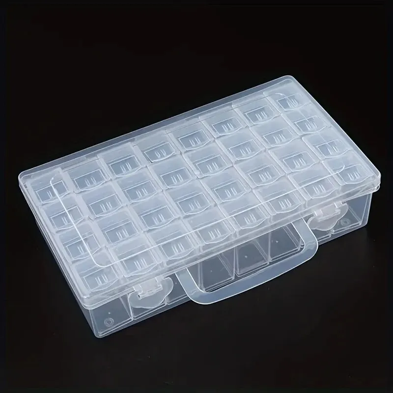 32-Compartment Transparent Storage Box Diamond Painting And Rhinestone Storage Tool storage box